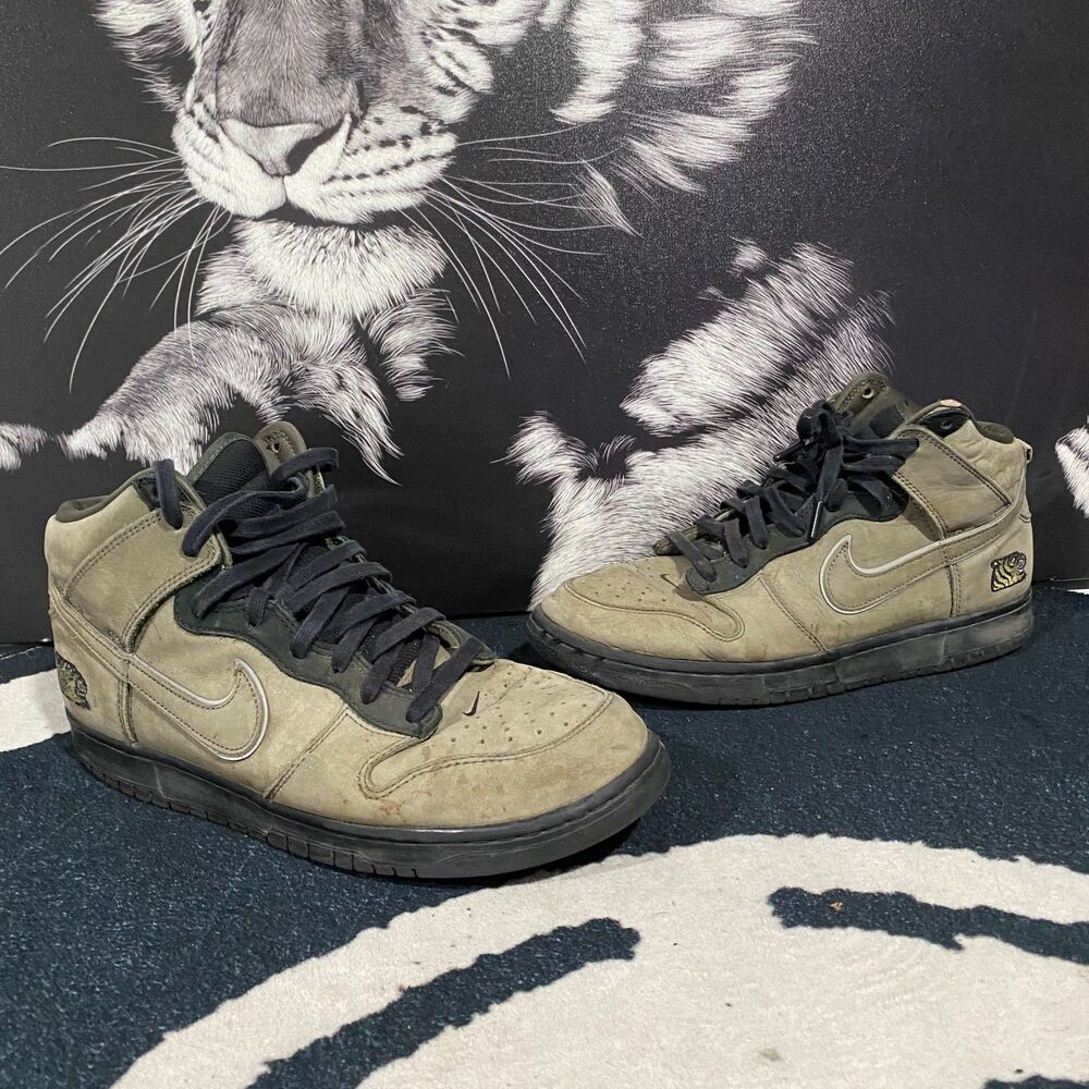 Soulgoods x Nike Dunk High DR1415-200 Athletic Sneaker Men's 11 Green Leather